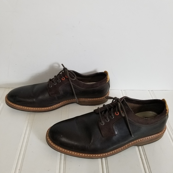 Clarks Pitney Walk Dark Brown Leather Derby Dress Shoes Men’s Size 12 main image 9